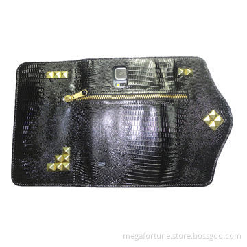 Case for Samsung Galaxy S5/9600, Made of PU + Metal, Single Bottom Leather with Hardware
